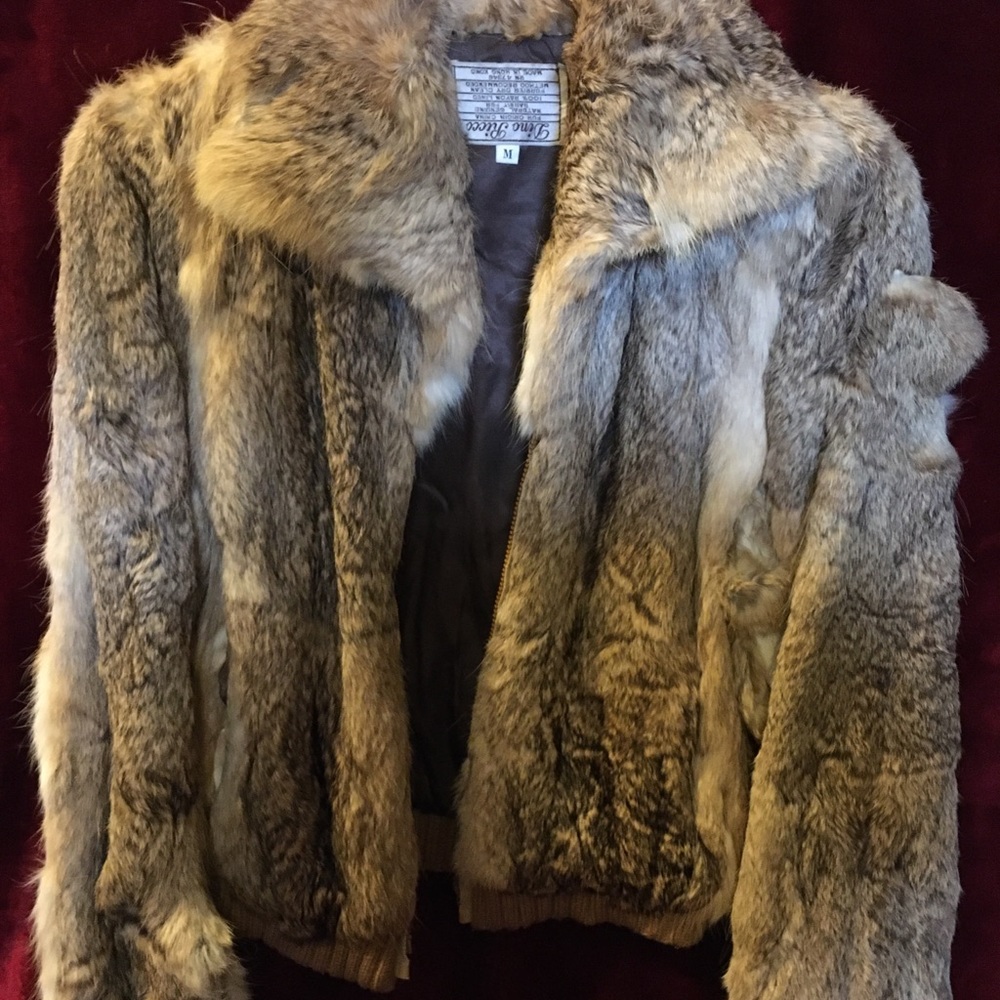 Real rabbit fur coat